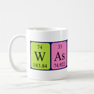 Taza De Café Wassup tabla periódica palabra mug