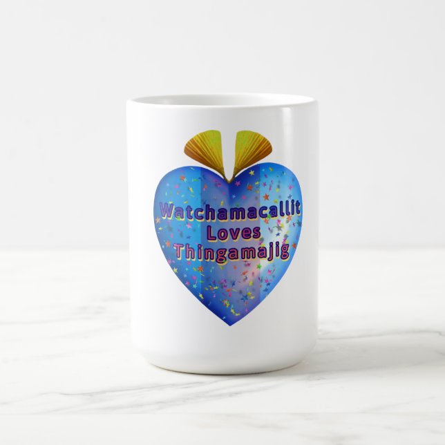 TAZA DE CAFÉ WATCHAMACALLIT LOVES THINGAMAJIG (Centro)