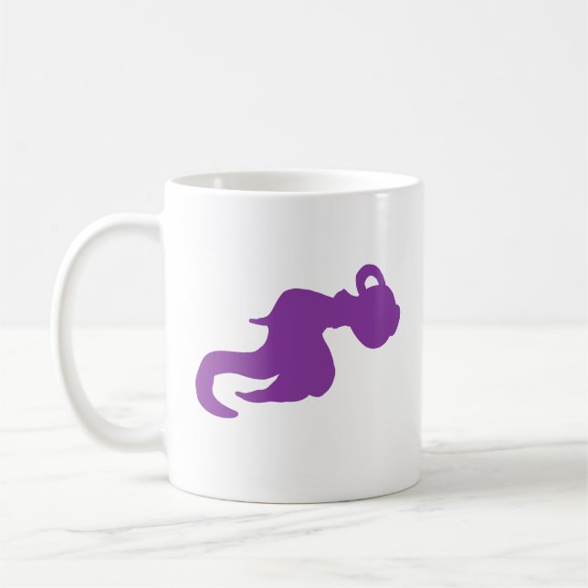 Taza De Café Water Bearer Silhouette in Soft Blue – Modern (Izquierda)