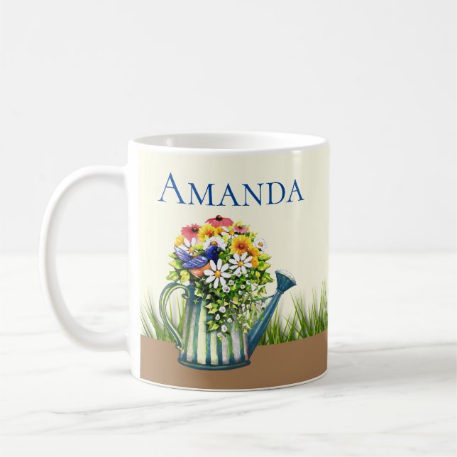 Taza De Café Water Can con flores silvestres (Izquierda)