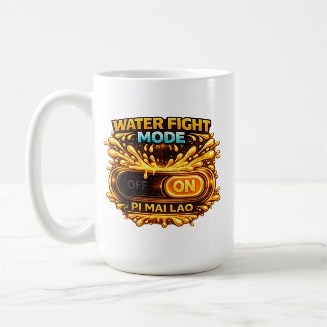 Taza De Café Water Fight Mode ON (Gaming Style) Mug (Izquierda)