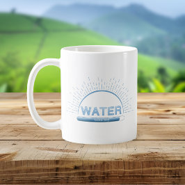 Taza De Café Water Good Day Blue Minimal Mug