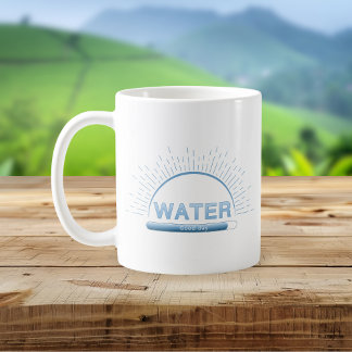 Taza De Café Water Good Day Blue Minimal Mug