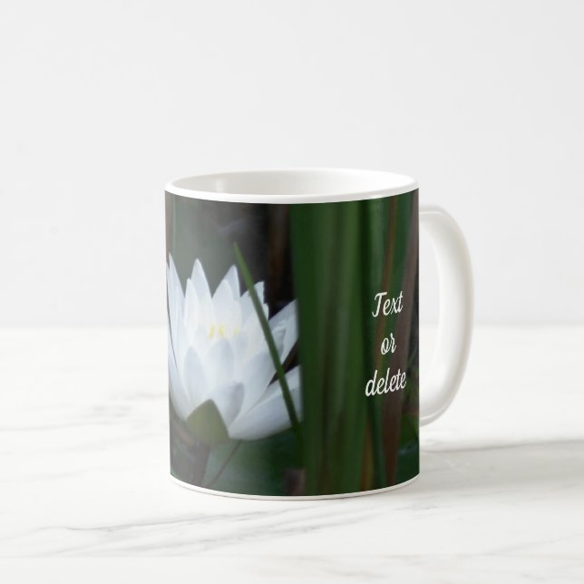 Taza De Café Water Lily Lotus Flor Aglow Personalizado (Anverso derecho)