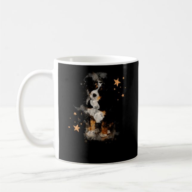 Taza De Café Watercolor Bernedoodle Mom Doodle (Izquierda)