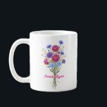 Taza De Café Watercolor Birth Flower Aster Custom<br><div class="desc">Celebrate a special connection with our Watercolor Birth Flower Personalized Mug. Featuring a floral illustration that represents the unique beauty of their birth month, this mug blends artistic flair with everyday functionality. The soft, ethereal watercolor textures pop against the crisp ceramic, creating a piece that feels more like a work...</div>