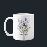Taza De Café Watercolor Birth Flower Violet Personalized Mug<br><div class="desc">Celebrate a special connection with our Watercolor Birth Flower Personalized Mug. Featuring a floral illustration that represents the unique beauty of their birth month, this mug blends artistic flair with everyday functionality. The soft, ethereal watercolor textures pop against the crisp ceramic, creating a piece that feels more like a work...</div>