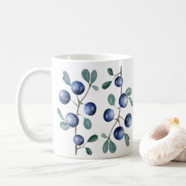 Taza De Café Watercolor Blackthorn Berries