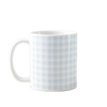 Watercolor Blue Gingham Coffee Mug