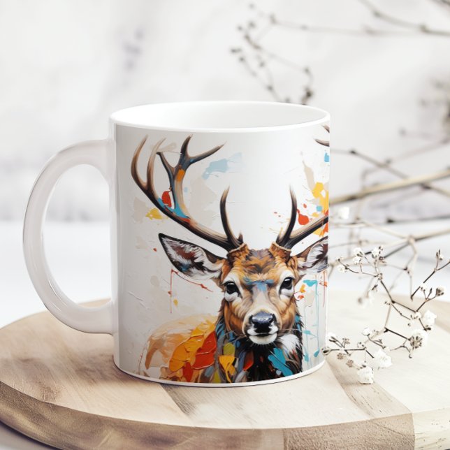 Taza De Café Watercolor Buck Deer Hunter (Subido por el creador)