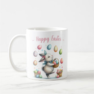 Taza De Café Watercolor Bunny Easter Egt Hunt - Primavera Paste