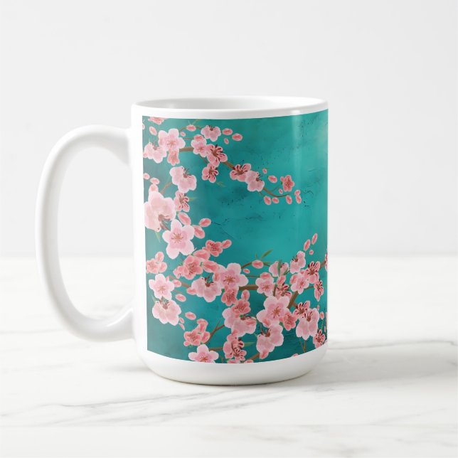 Taza De Café Watercolor Cherry Blossom Coffee Mug (Izquierda)
