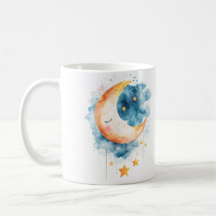 Taza De Café Watercolor de los sueños celestes