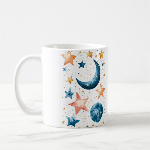 Taza De Café Watercolor de los sueños celestes