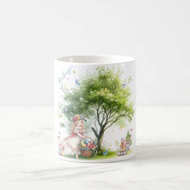 Taza De Café Watercolor Easter Spring Fairy (Centro)