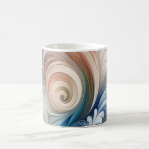 Taza De Café Watercolor Fantasía Patrón romántico floral