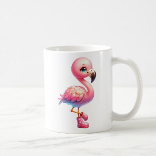 Taza De Café Watercolor Flamingo Personalizado Clipart