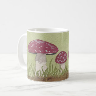 Taza De Café Watercolor Fly Agaric Mushrooms Coffee Mug