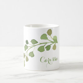 Taza De Café Watercolor Foliage Coffee Mug