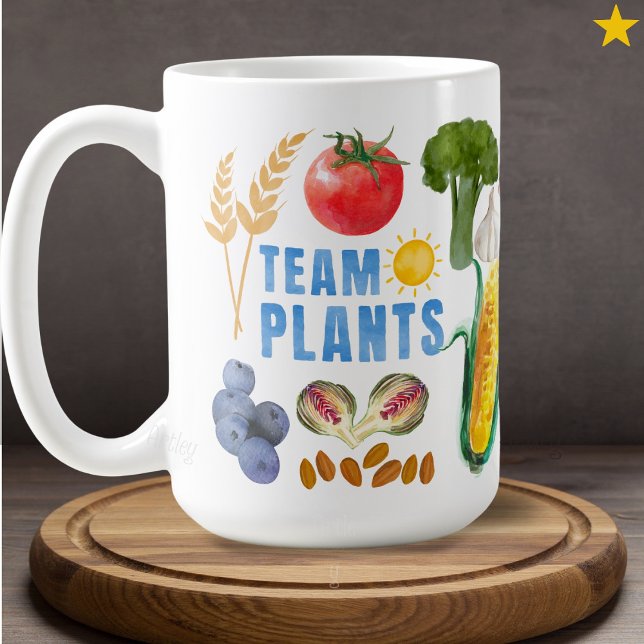 Taza De Café Watercolor Fruit Veggie Collage Vegetarian Vegan (Subido por el creador)