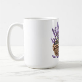Taza De Café  Watercolor Lavender Basket