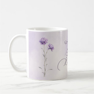 Taza De Café Watercolor Lavender Meadow Flor silvestre mejor ma