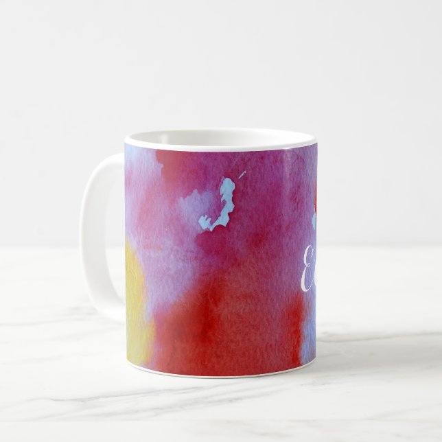 Taza De Café Watercolor Magic Personalizado (Anverso izquierdo)