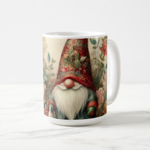 Taza De Café Watercolor Merry Christmas Gnom