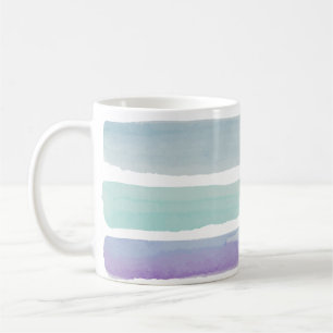 Taza De Café Watercolor pink violet purple