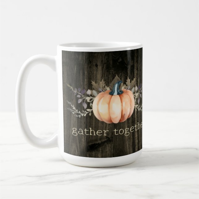 Taza De Café Watercolor Pumpkin (Izquierda)