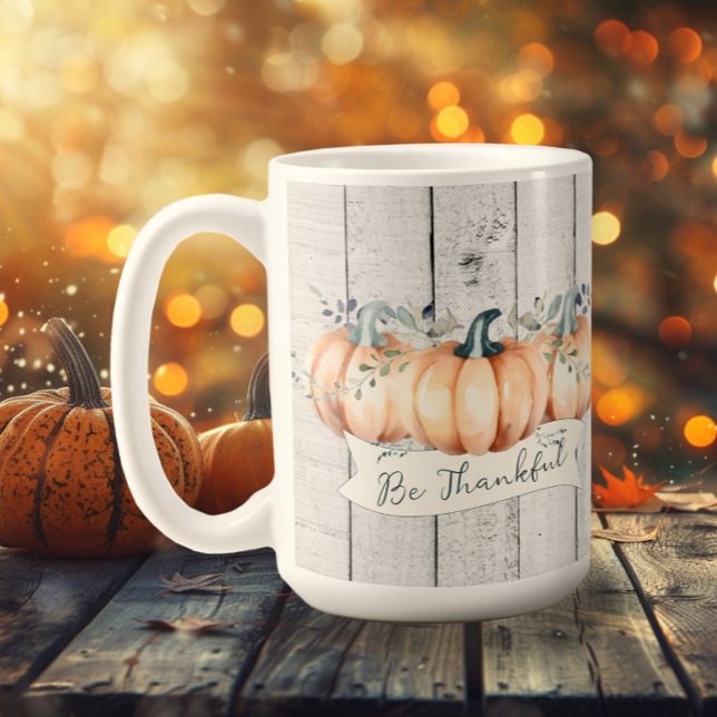 Taza De Café Watercolor Rustic Pumpkins (Watercolor Rustic Pumpkins Coffee Mug)