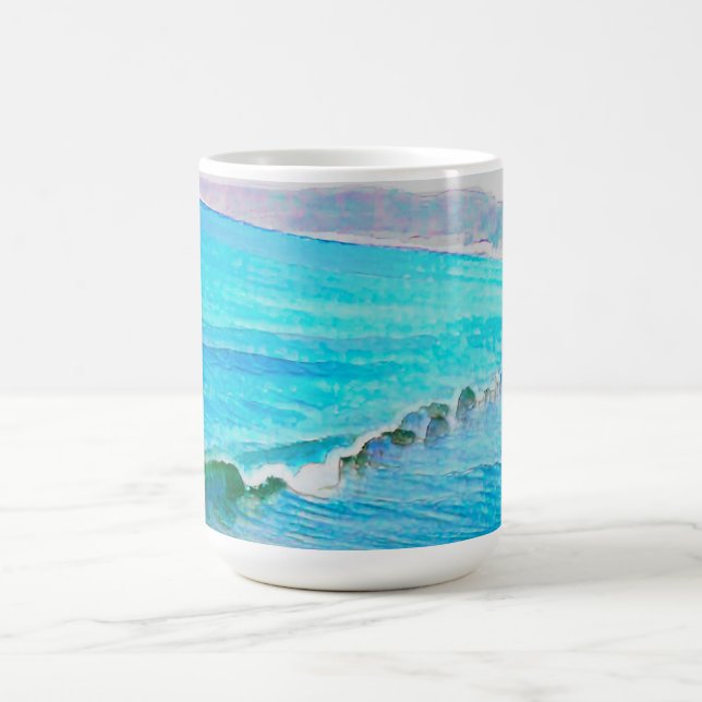 Taza De Café Watercolor Waves  (Centro)