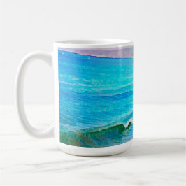 Taza De Café Watercolor Waves 