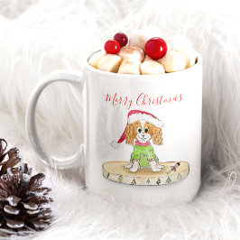 Taza De Café Watercolor Xmas Cavalier King Charles Spaniel