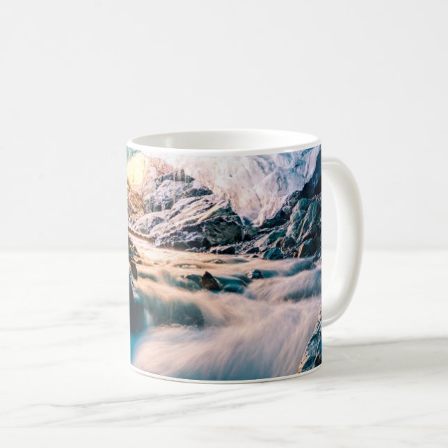 Taza De Café Waterfalls | Vatnajokull Glacier, Eastern Iceland (Anverso derecho)