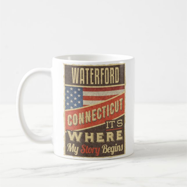 Taza De Café Waterford Connecticut (Izquierda)