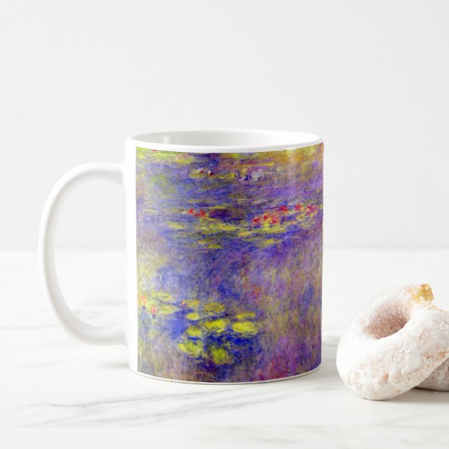 Taza De Café Waterlilies por Claude Monet (Con donut)