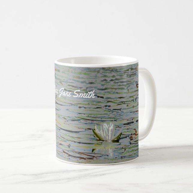 Taza De Café Waterlily Pond Lake Flower I Coffee Mug (Anverso derecho)