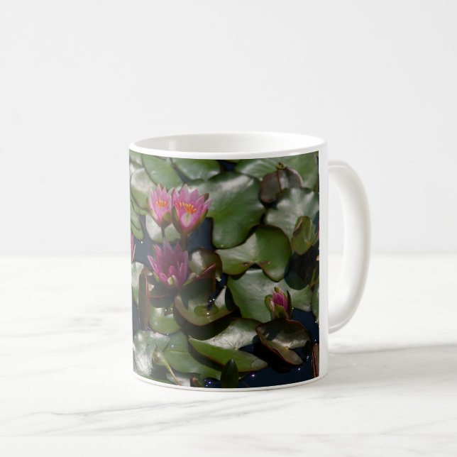 Taza De Café Waterlios rosados (Anverso derecho)