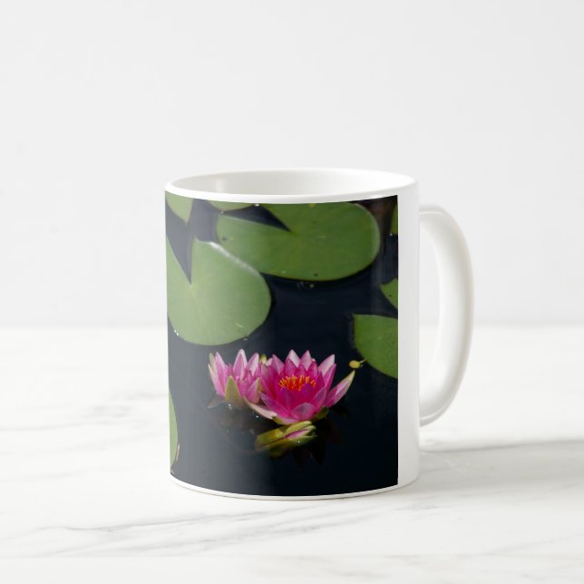Taza De Café Waterlios rosados (Anverso derecho)