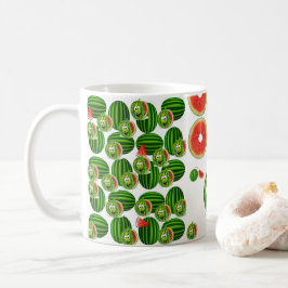 Taza De Café Watermelon café taza tazón impresión roja verde