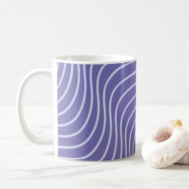 Taza De Café Wavy Strip Classic Mug (Con donut)