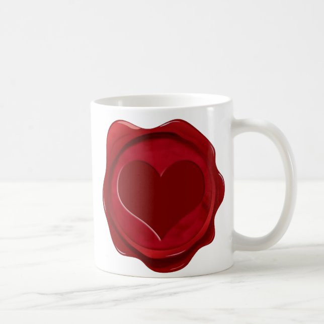 Taza De Café WAX SEAL HEART | 2x (Derecha)