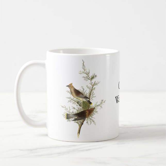 Taza De Café Waxwing de cedro, Juan Audubon (Izquierda)