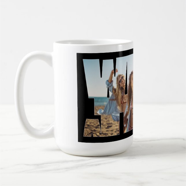 Taza De Café "We Are a Team" Custom Photo Mug (Izquierda)