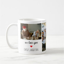 We Love You Custom Family Photo Collage Mug