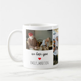 Taza De Café We Love You Custom Family Photo Collage Mug
