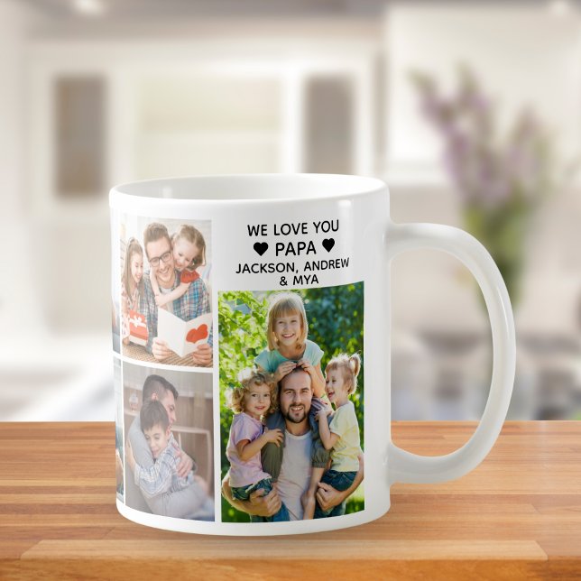 Taza De Café We love you dad collage of 9 photos children (Subido por el creador)