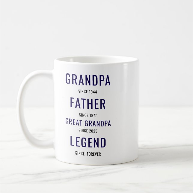 Taza De Café We Love You Grandpa Mug | Happy Grandparents Day (Izquierda)