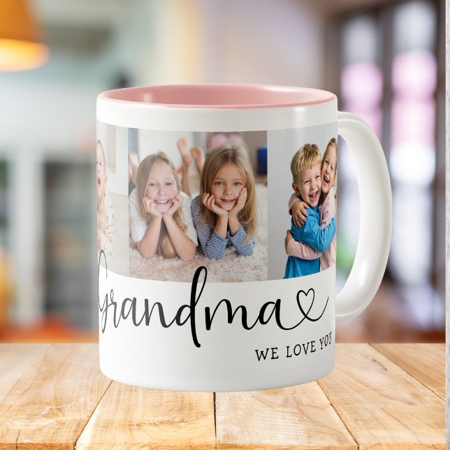 Taza De Café We Love you Great Grandma Script 4 Photo Modern (Subido por el creador)